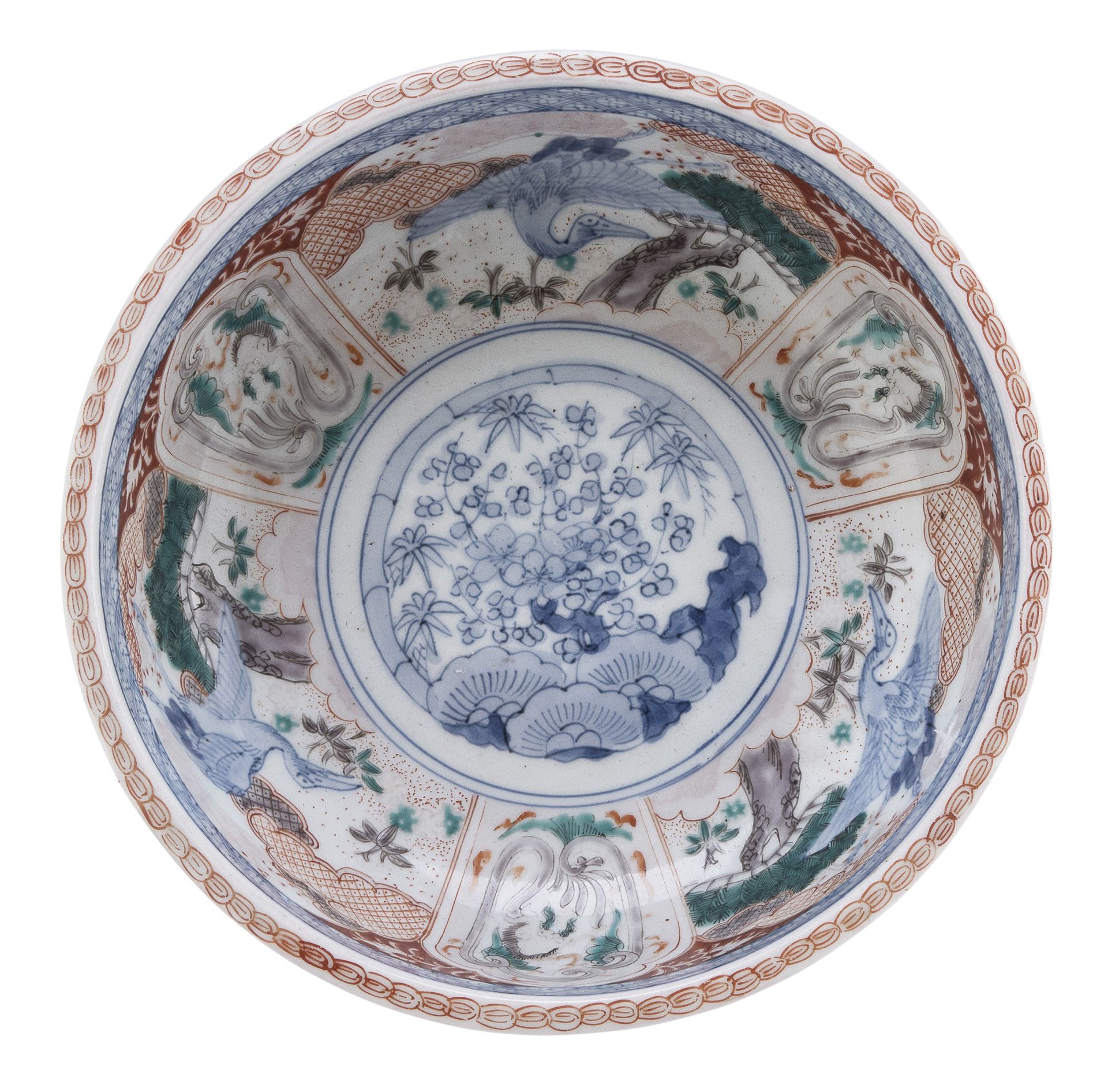 POLYCHROME ENAMELED PORCELAIN BOWL JAPAN SECOND HALF 19TH CENTURY - Image 2 of 2