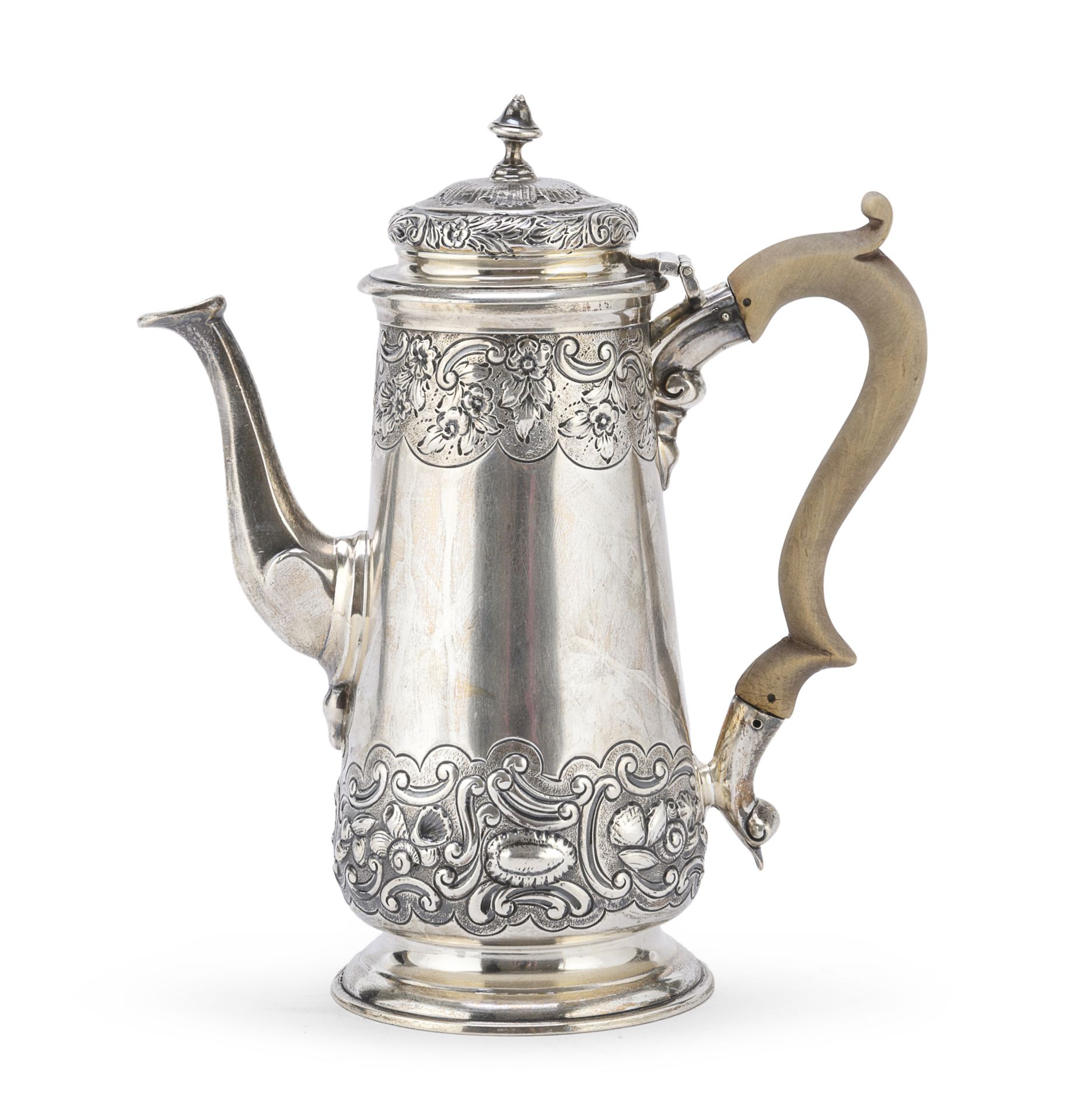 SMALL SILVER COFFEE POT LONDON EARLY 20TH CENTURY