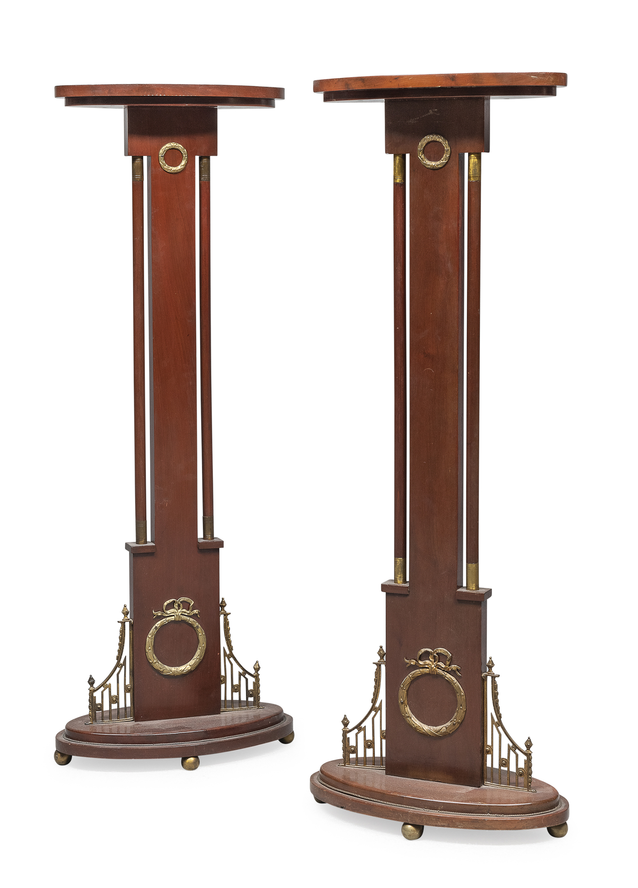 PAIR OF MAHOGANY STANDS EARLY 20TH CENTURY