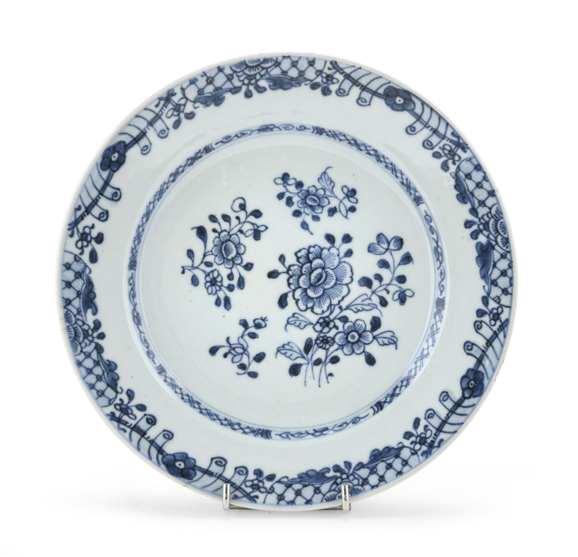 BLUE AND WHITE PORCELAIN DISH CHINA LATE 18TH CENTURY