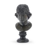 BRONZE HEAD OF THE SPINARIO 19TH CENTURY