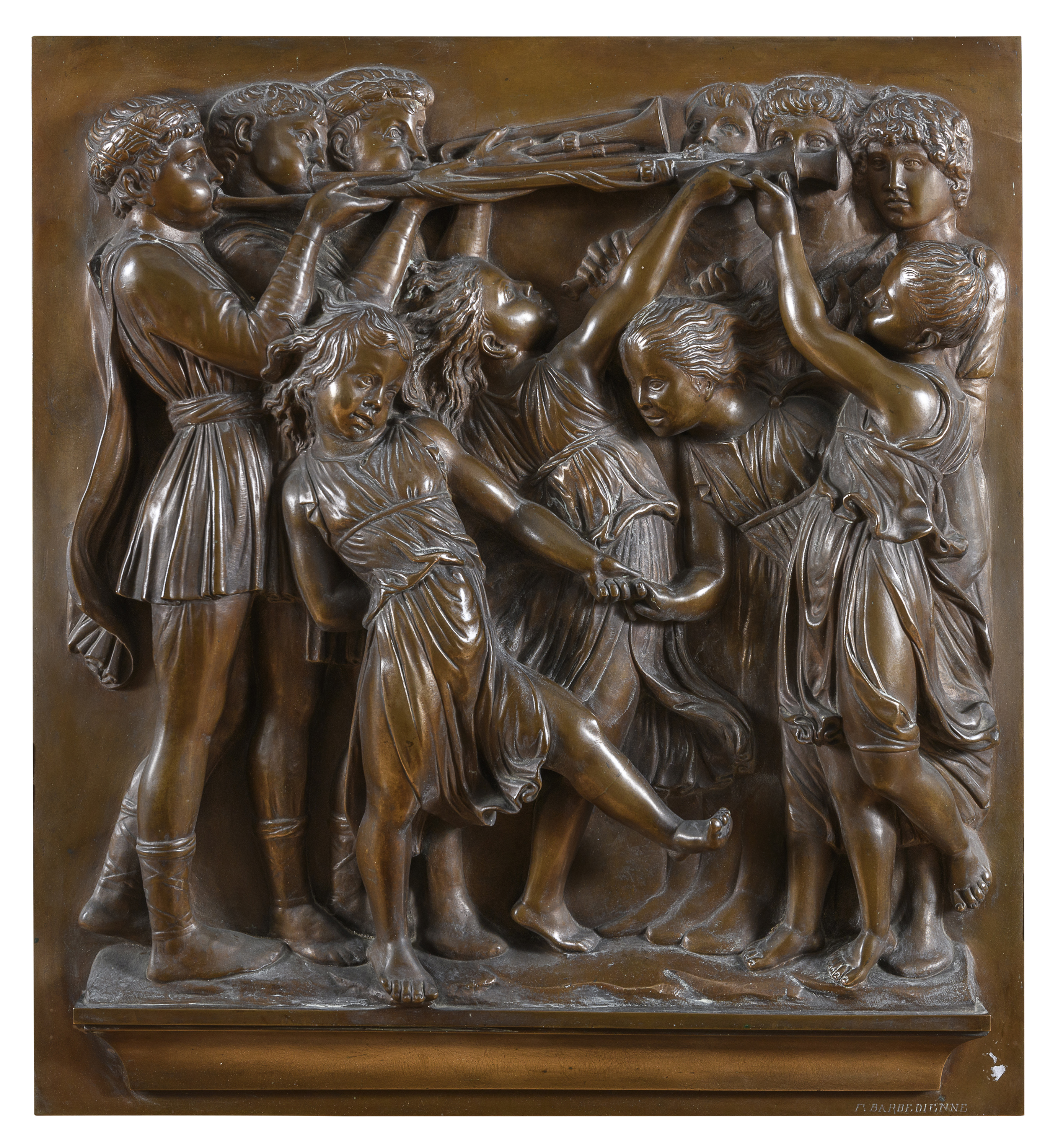 BRONZE HIGH-RELIEF BY FERDINAND BARBEDIENNE