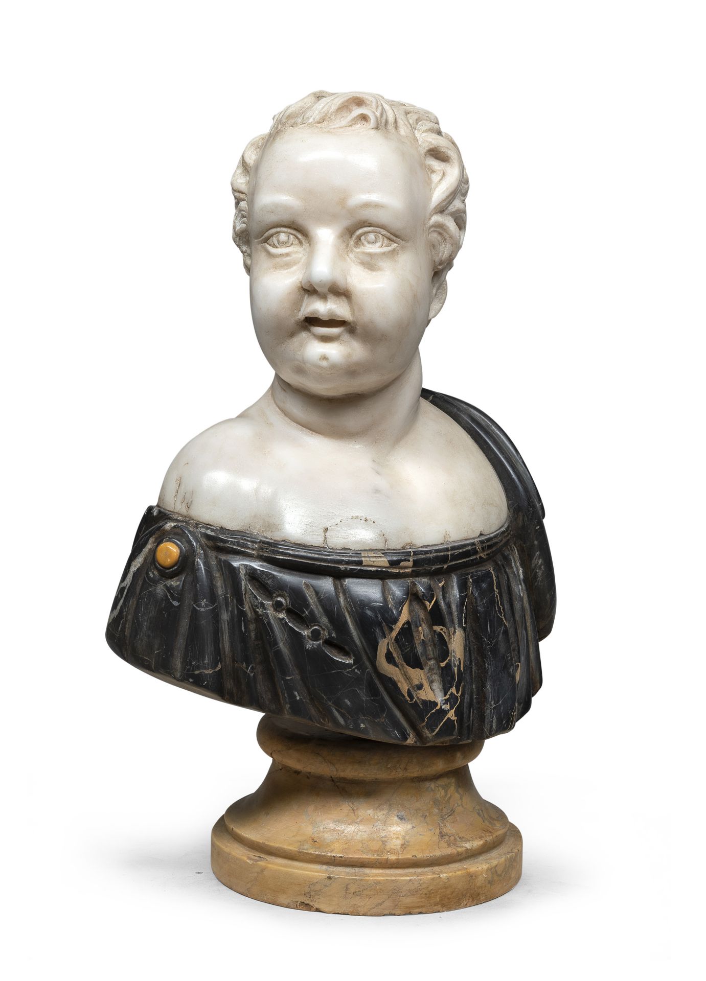 MARBLE BUST OF A CHILD LATE 18TH CENTURY