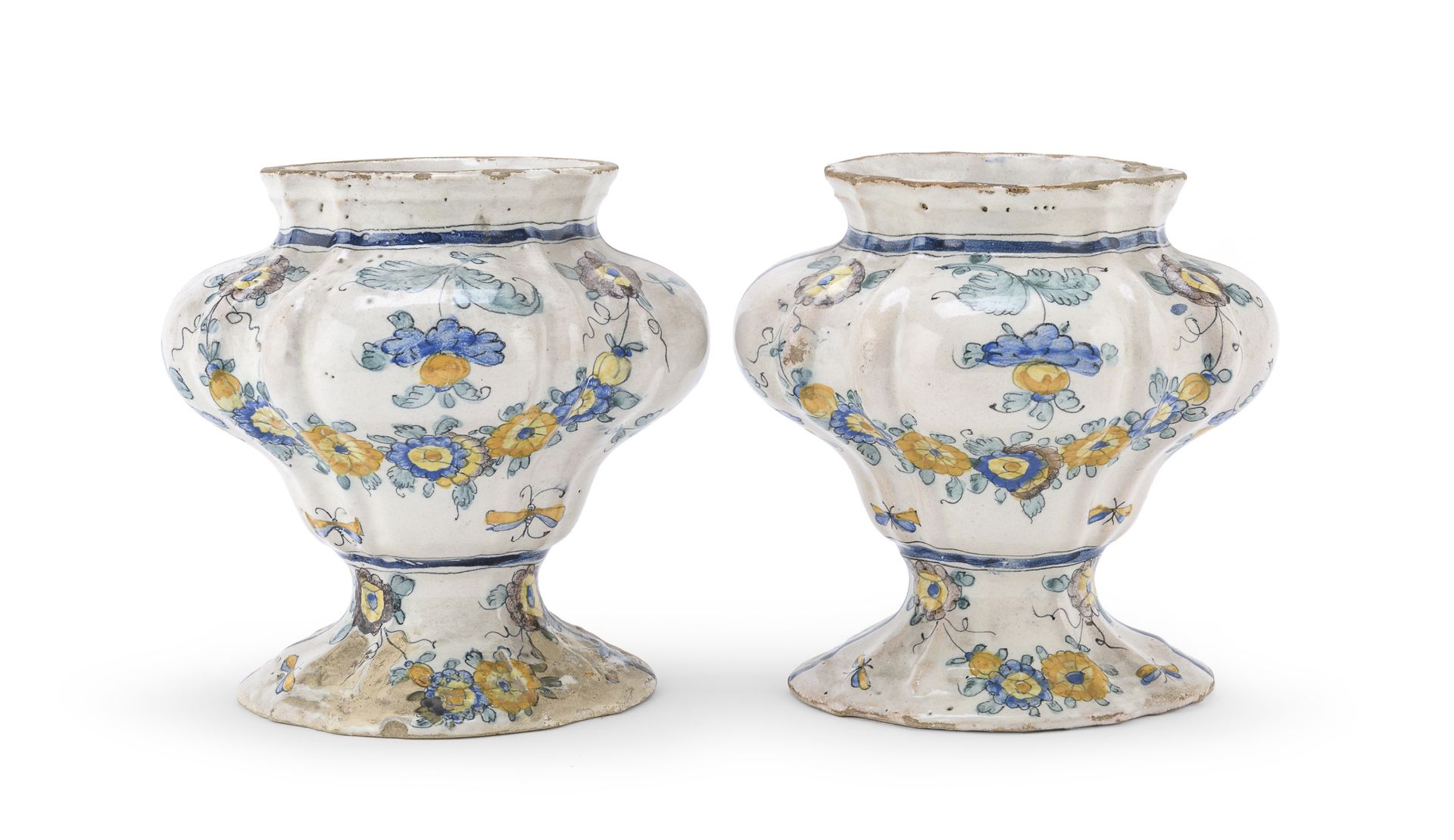 PAIR OF MAJOLICA VASES BASSANO 19TH CENTURY