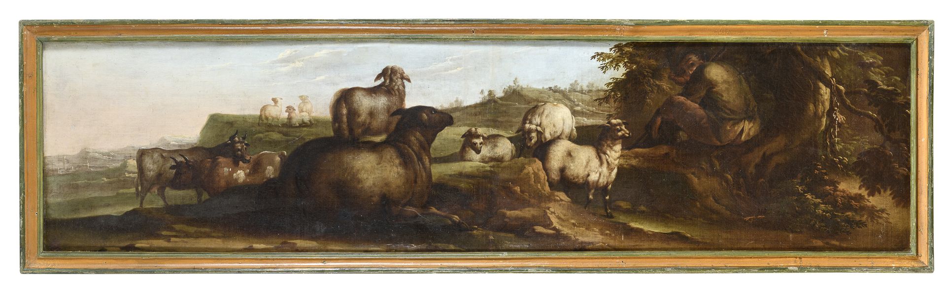TWO OIL PAINTINGS BY FLEMISH PAINTER ACTIVE IN ITALY 18TH CENTURY