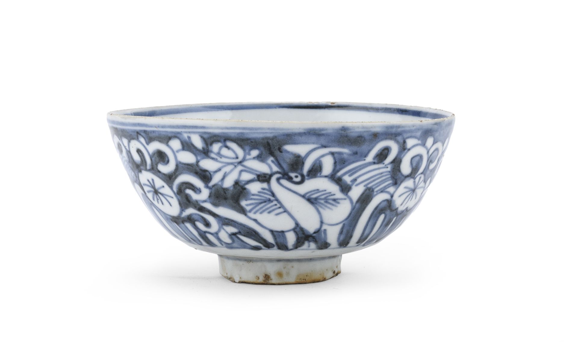 BLUE AND WHITE PORCELAIN BOWL CHINA SECOND HALF OF THE 17TH CENTURY