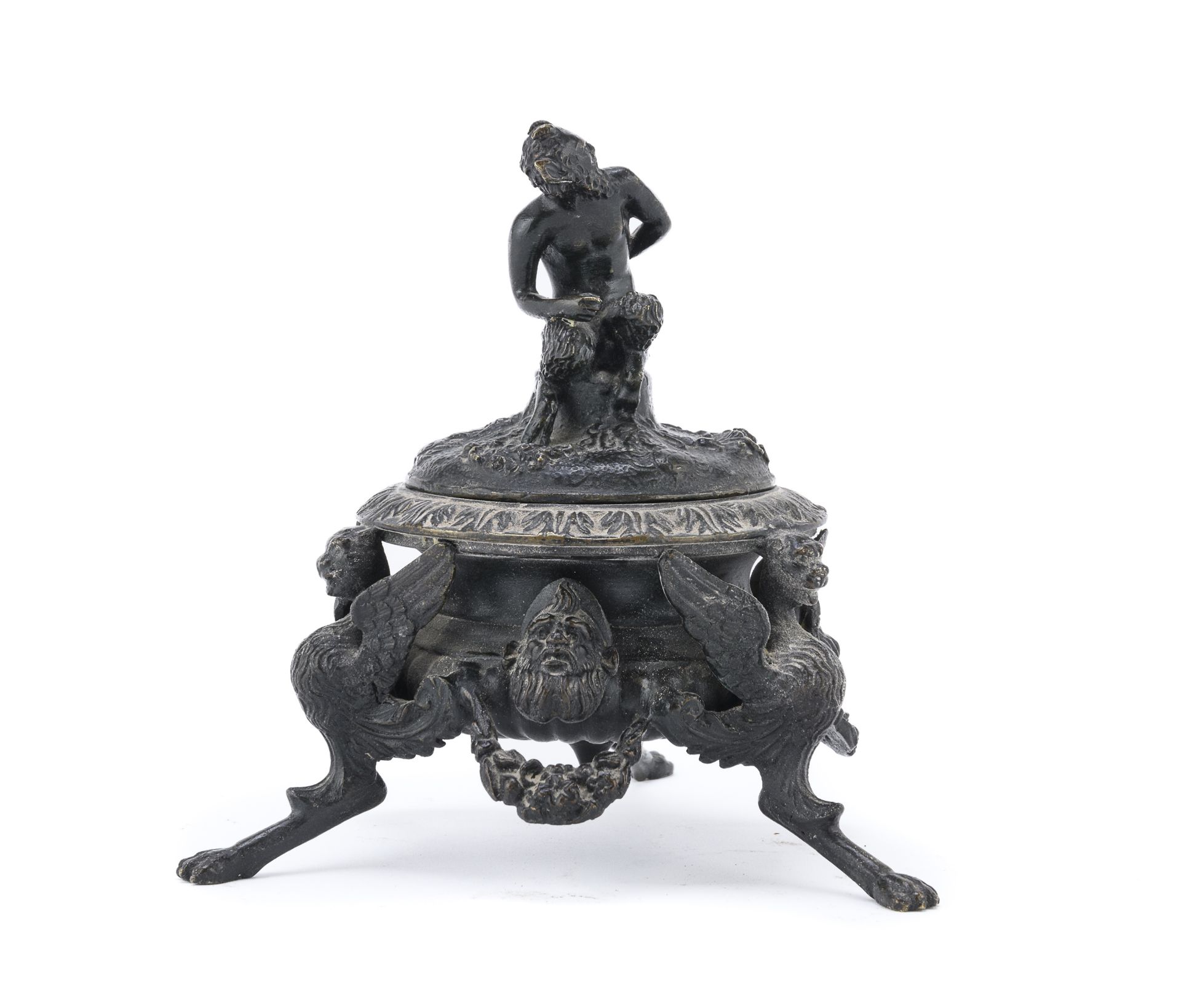 BRONZE INKWELL LATE 19TH CENTURY