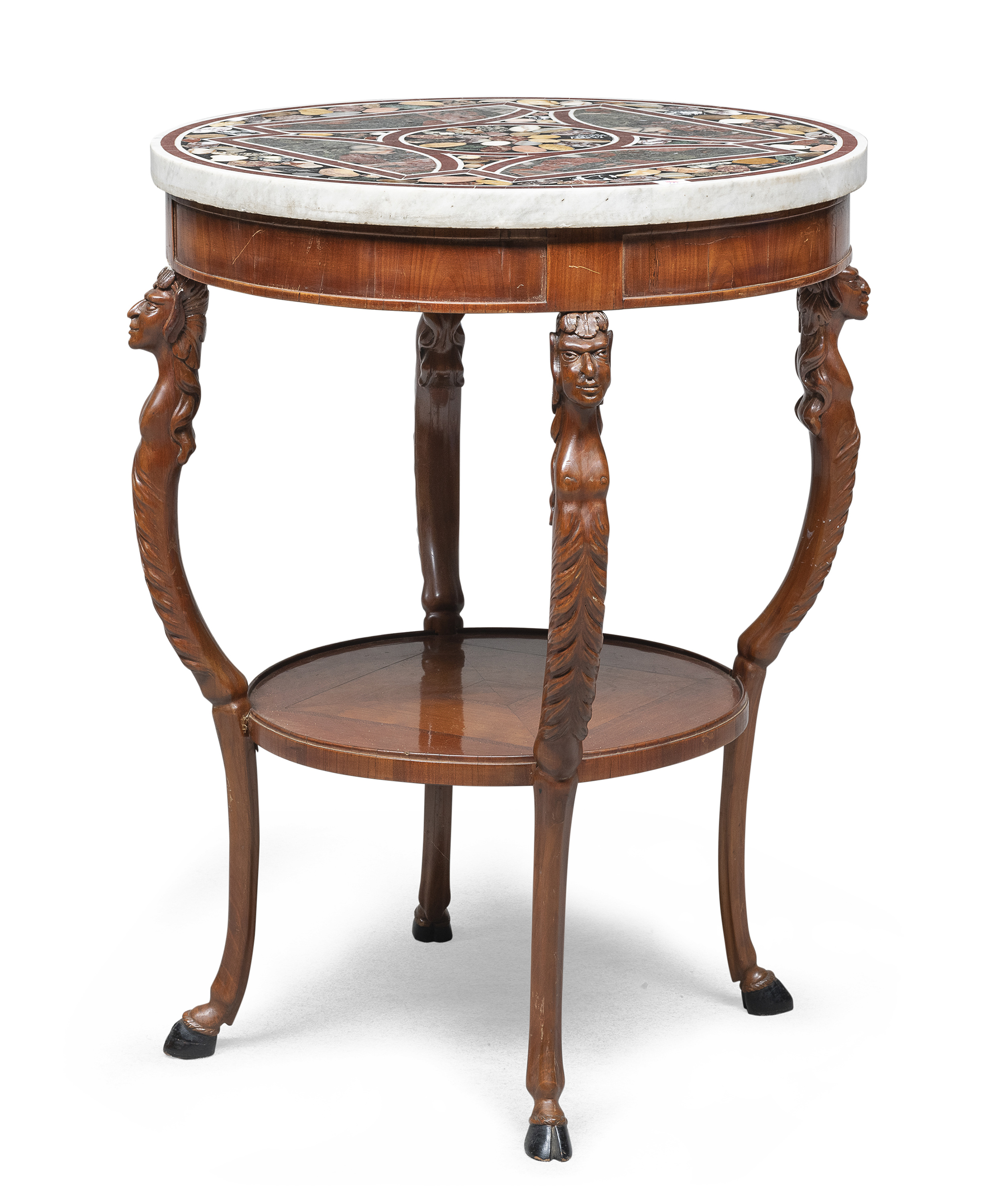 NICE TABLE WITH MARBLE TOP ROMAN WORKSHOP EARLY 19TH CENTURY