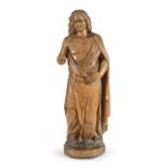 RARE CHERRY WOOD STATUE OF SAINT JOHN THE EVANGELIST PROBABLY VENETO 17TH CENTURY