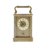 BRASS MANTEL CLOCK 19TH CENTURY