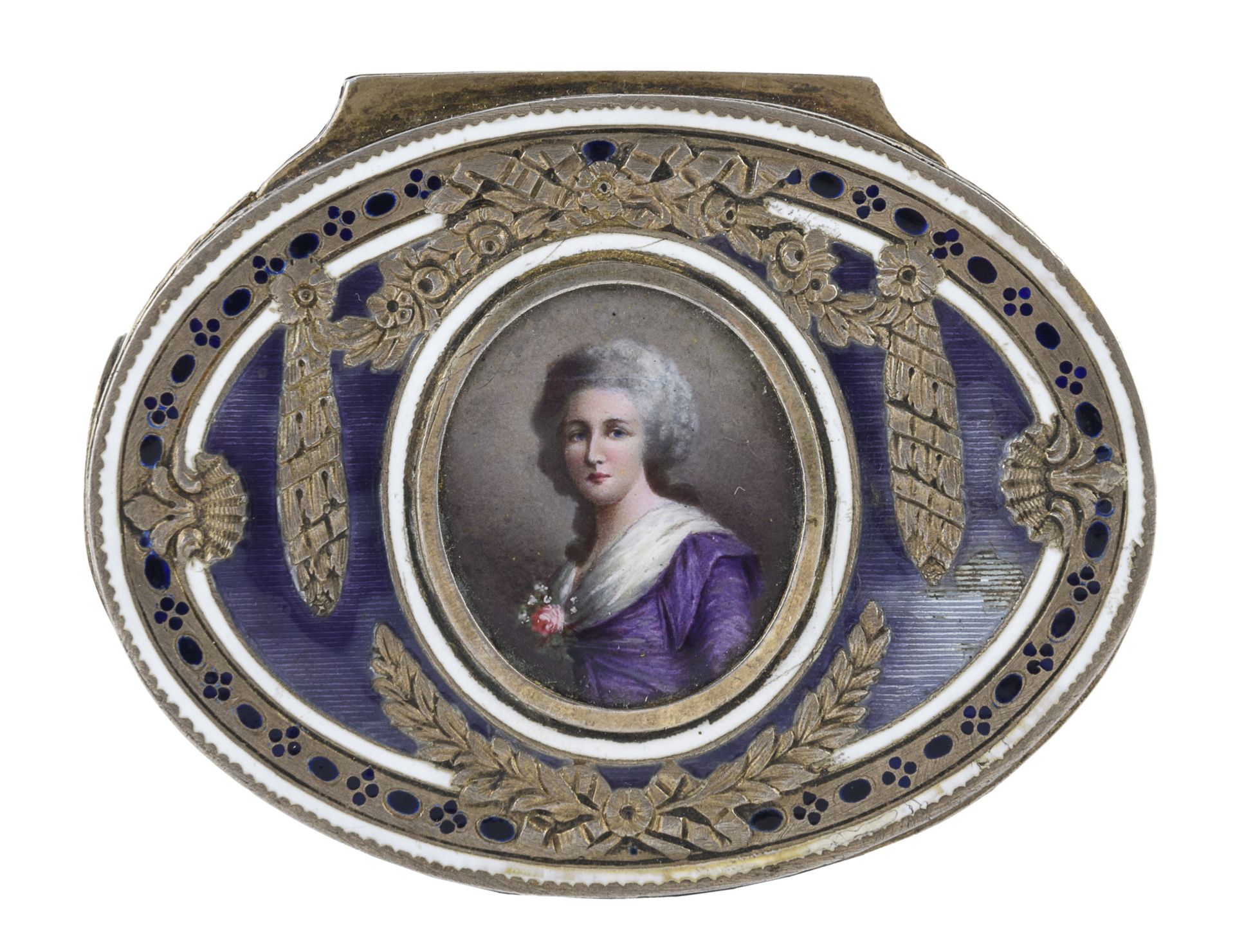 SILVER AND ENAMEL BOX FRANCE 18TH CENTURY - Bild 2 aus 2