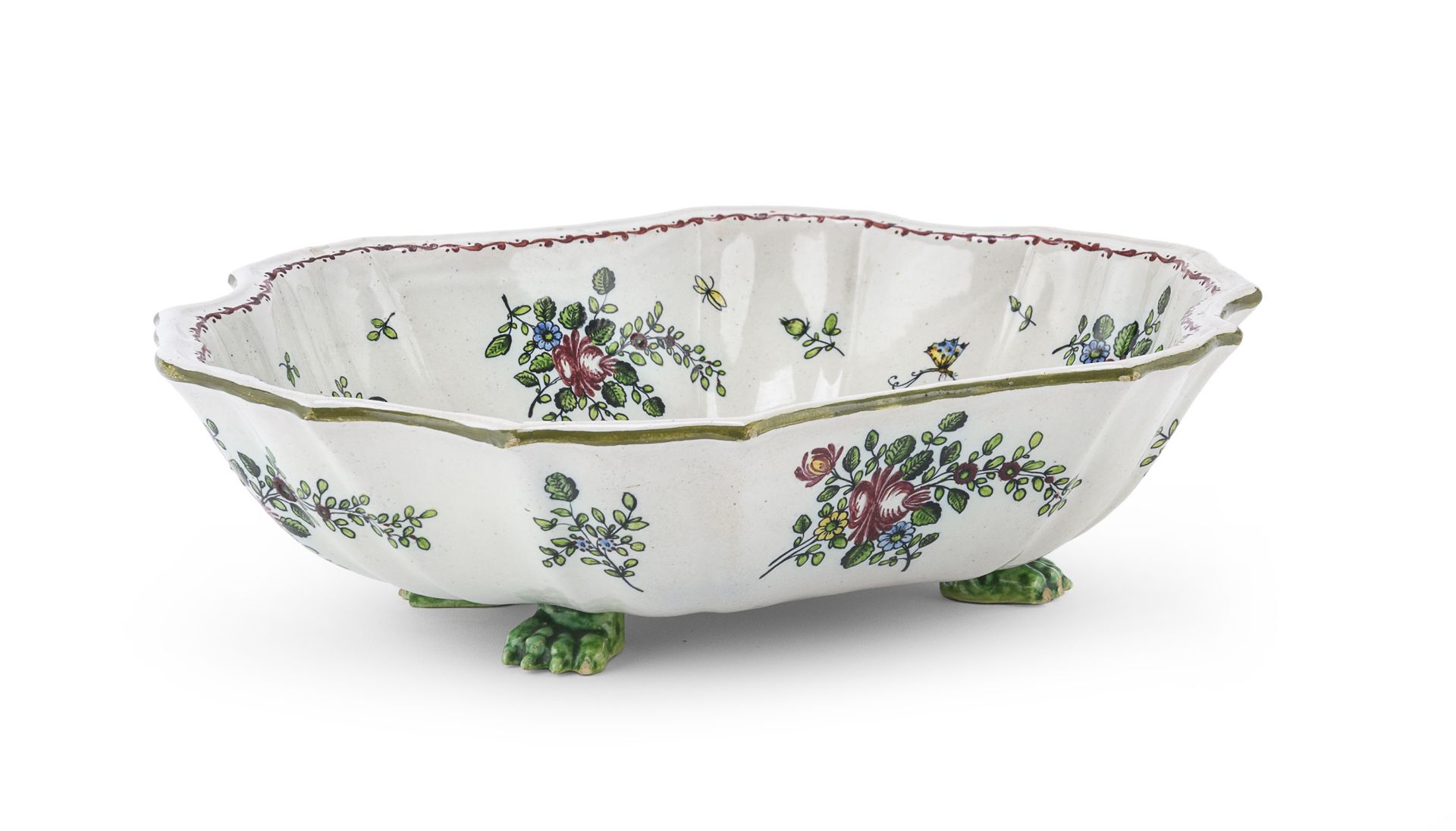 CERAMIC SALAD BOWL MOLARONI PESARO EARLY 20TH CENTURY