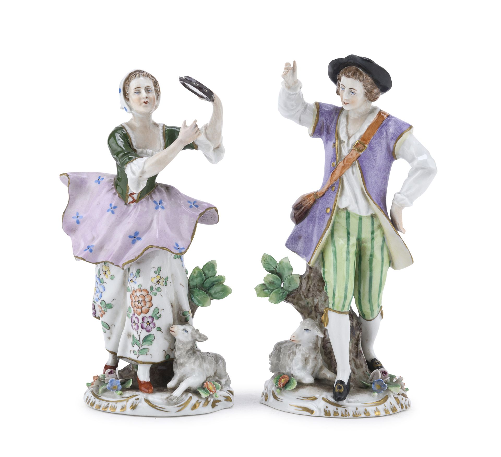 PAIR OF PORCELAIN SCULPTURES GINORI LATE 19TH CENTURY