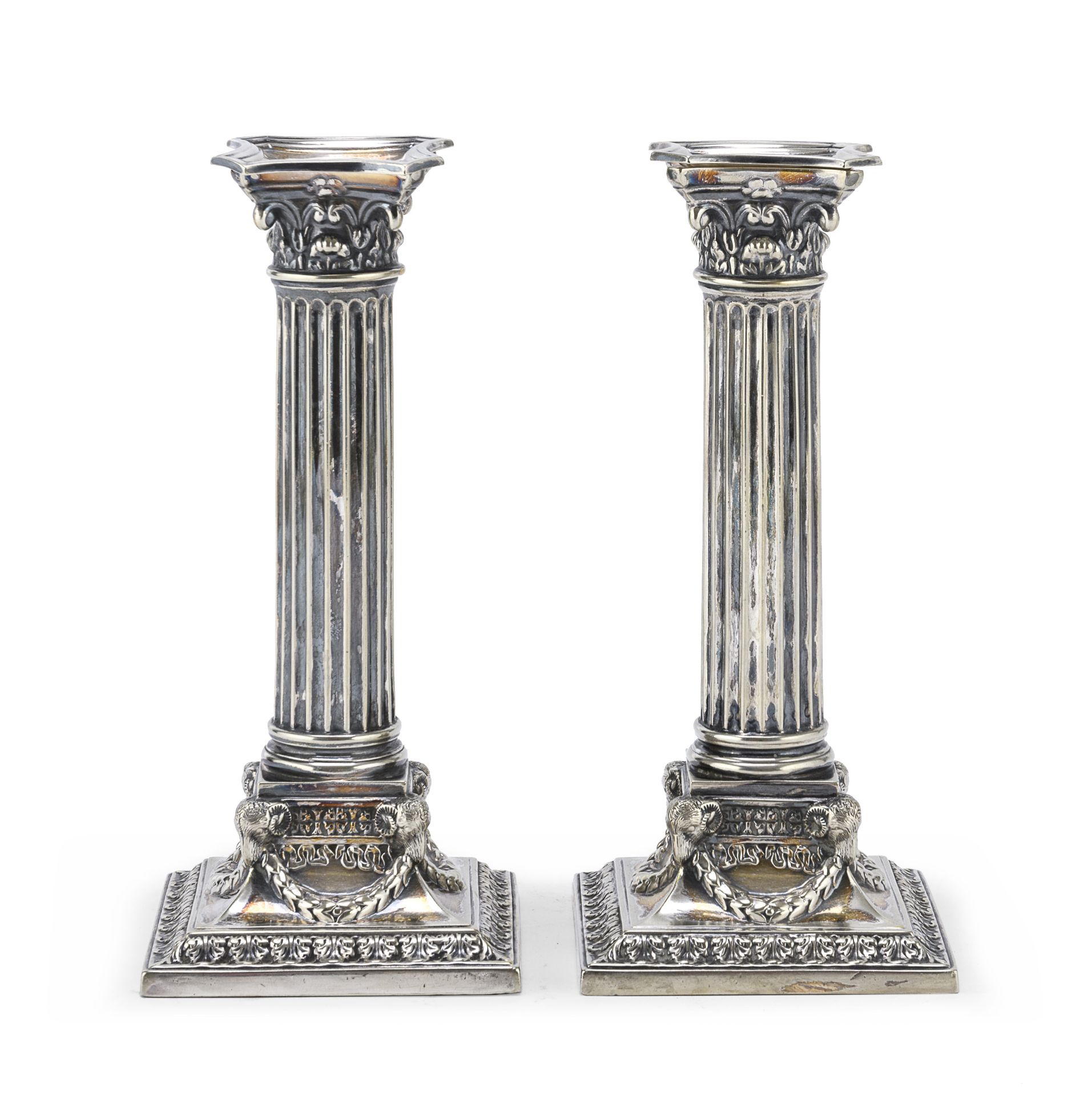 PAIR OF SHEFFIELD CANDLESTICKS ENGLAND LATE 19TH CENTURY