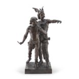 BRONZE SCULTPURE OF VERCINGETORIX BY EMILE LAPORTE