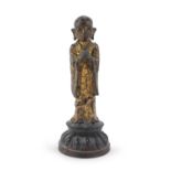 LACQUERED AND GILT BRONZE SCULPTURE CHINA 19TH CENTURY
