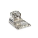 SMALL SILVER-PLATED INKWELL ITALY 20TH CENTURY