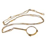 FOLDABLE EYE GLASSES WITH GOLD CHAIN
