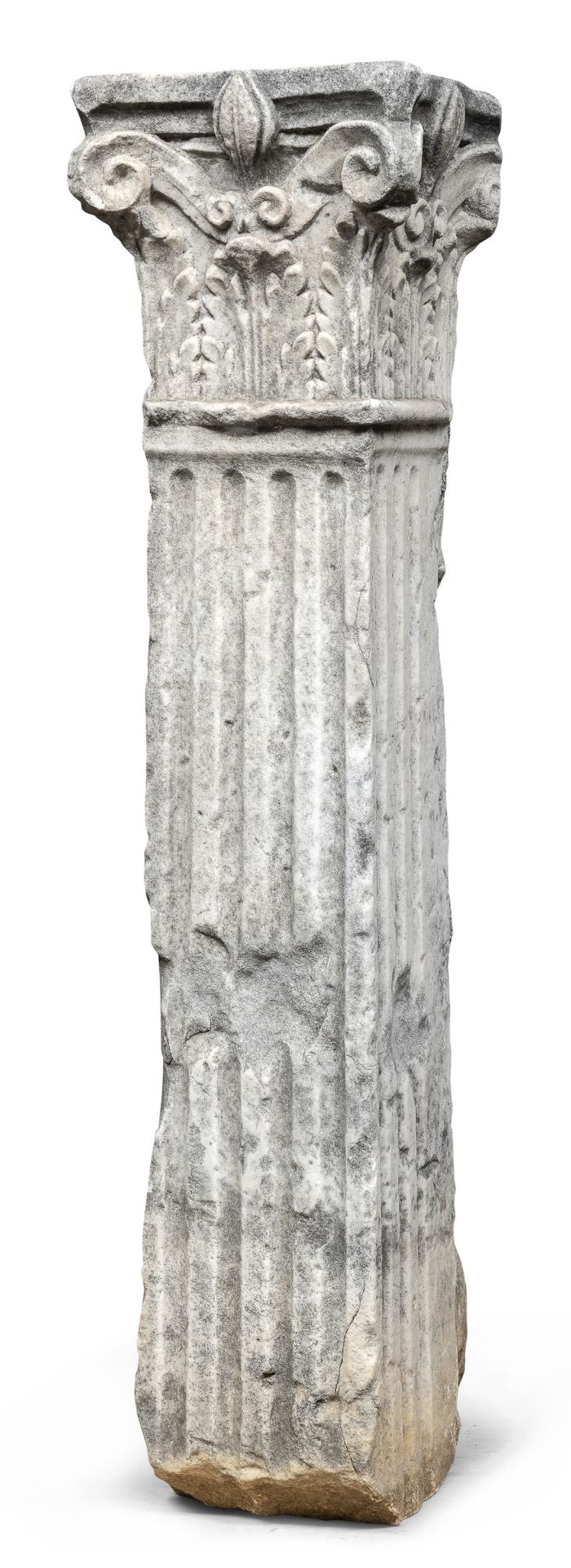 SMALL COLUMN IN WHITE MARBLE LATE 18TH CENTURY