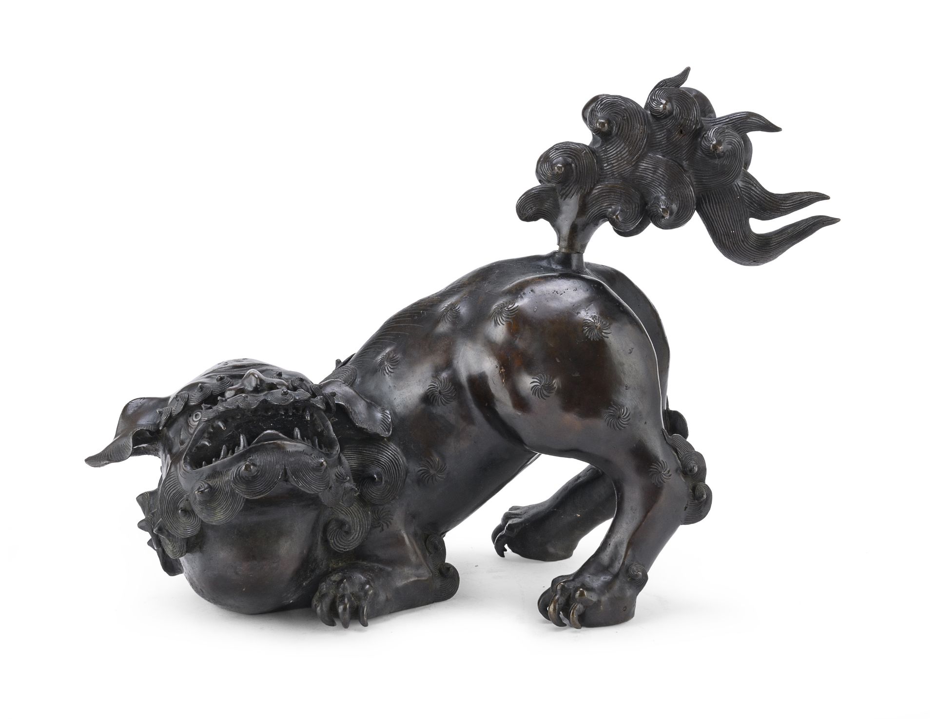 IMPORTANT BRONZE SCULPTURE WITH BURNISHED PATINA CHINA LATE QING DYNASTY 19TH CENTURY