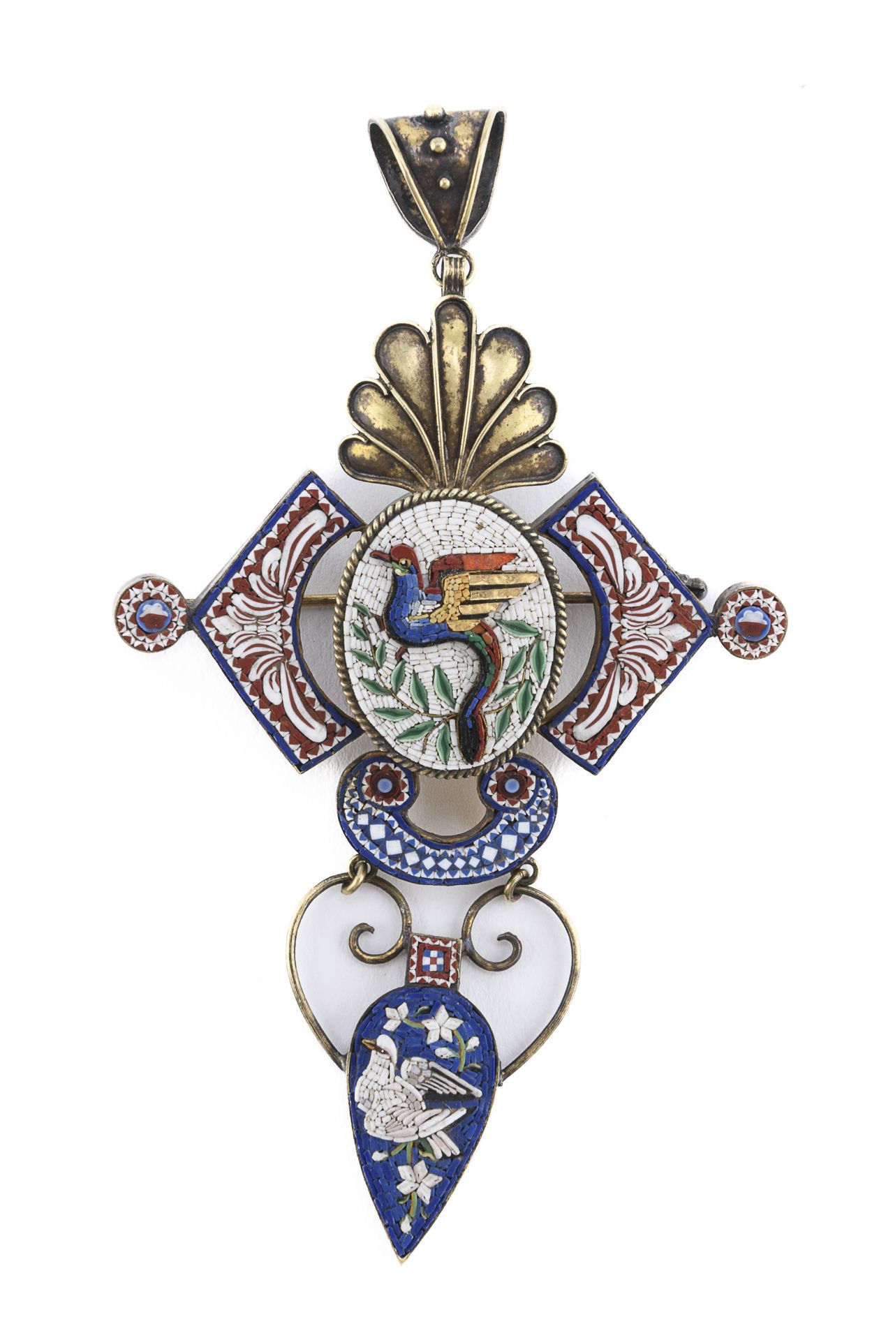 COLLECTION OF MICROMOSAIC PENDANTS ROMAN MANUFACTURE LATE 19TH CENTURY - Image 2 of 4