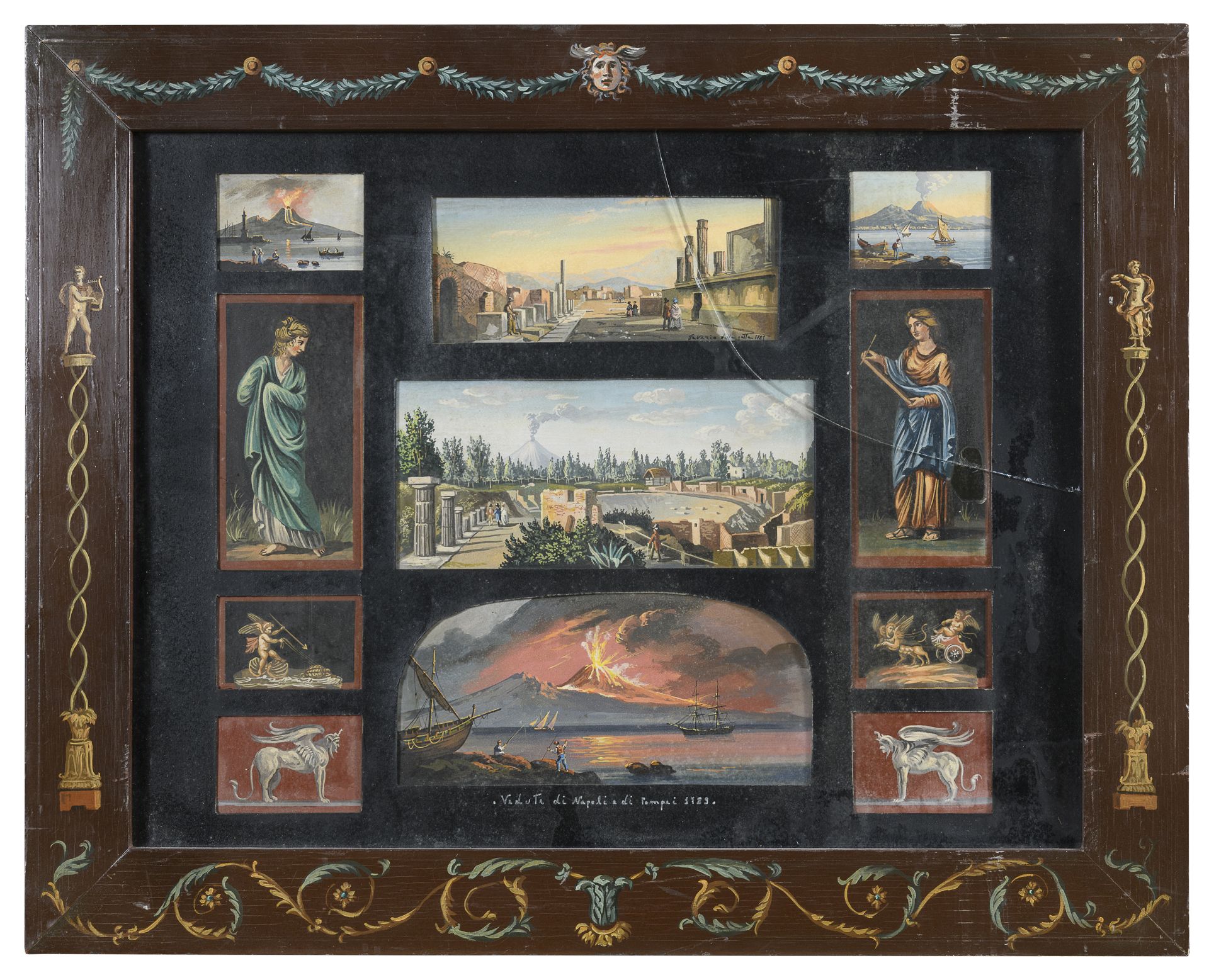 ELEVEN NEAPOLITAN GOUACHE PAINTINGS LATE 19TH CENTURY