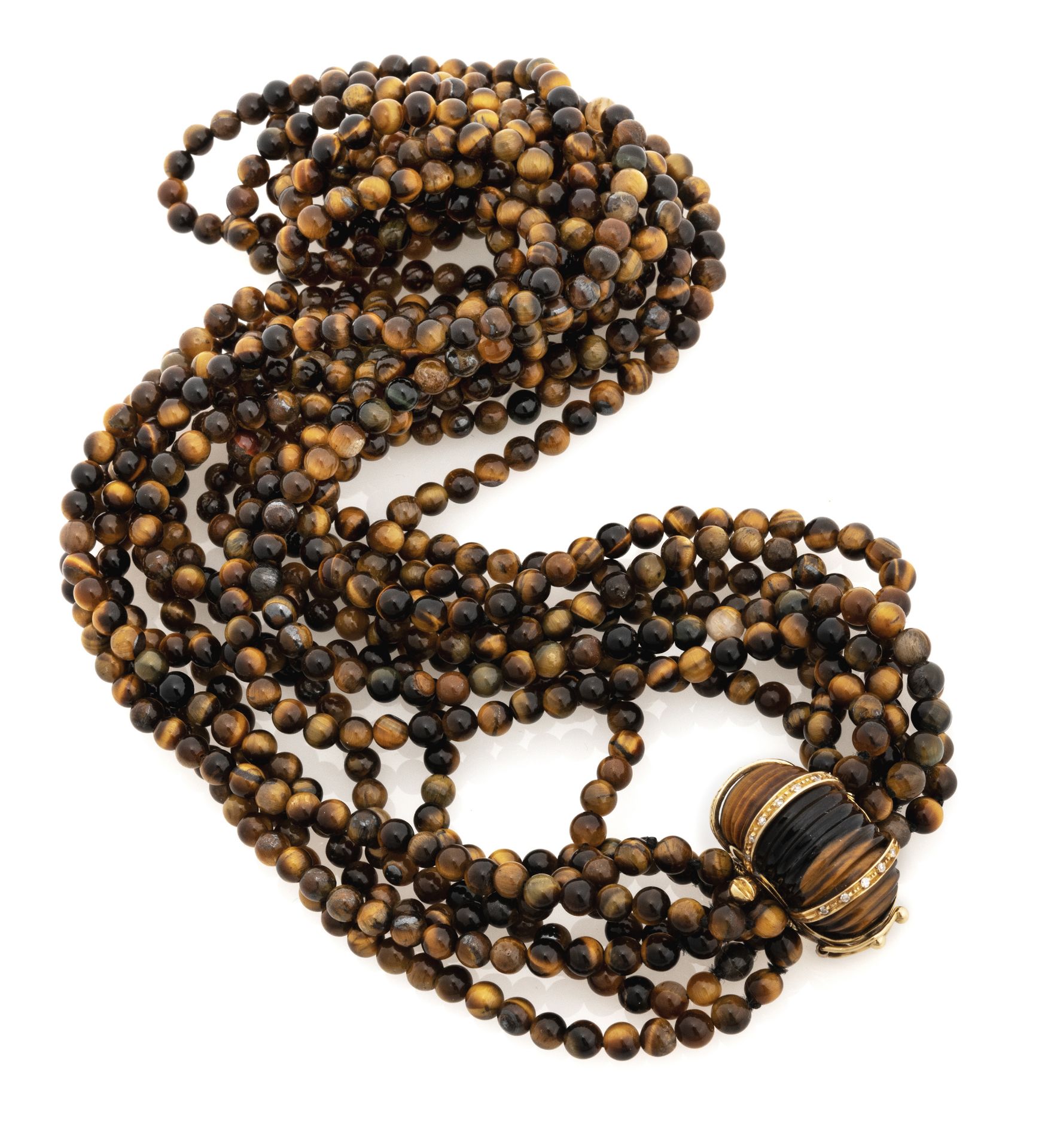 SEVEN-STRAND TIGER'S EYE NECKLACE