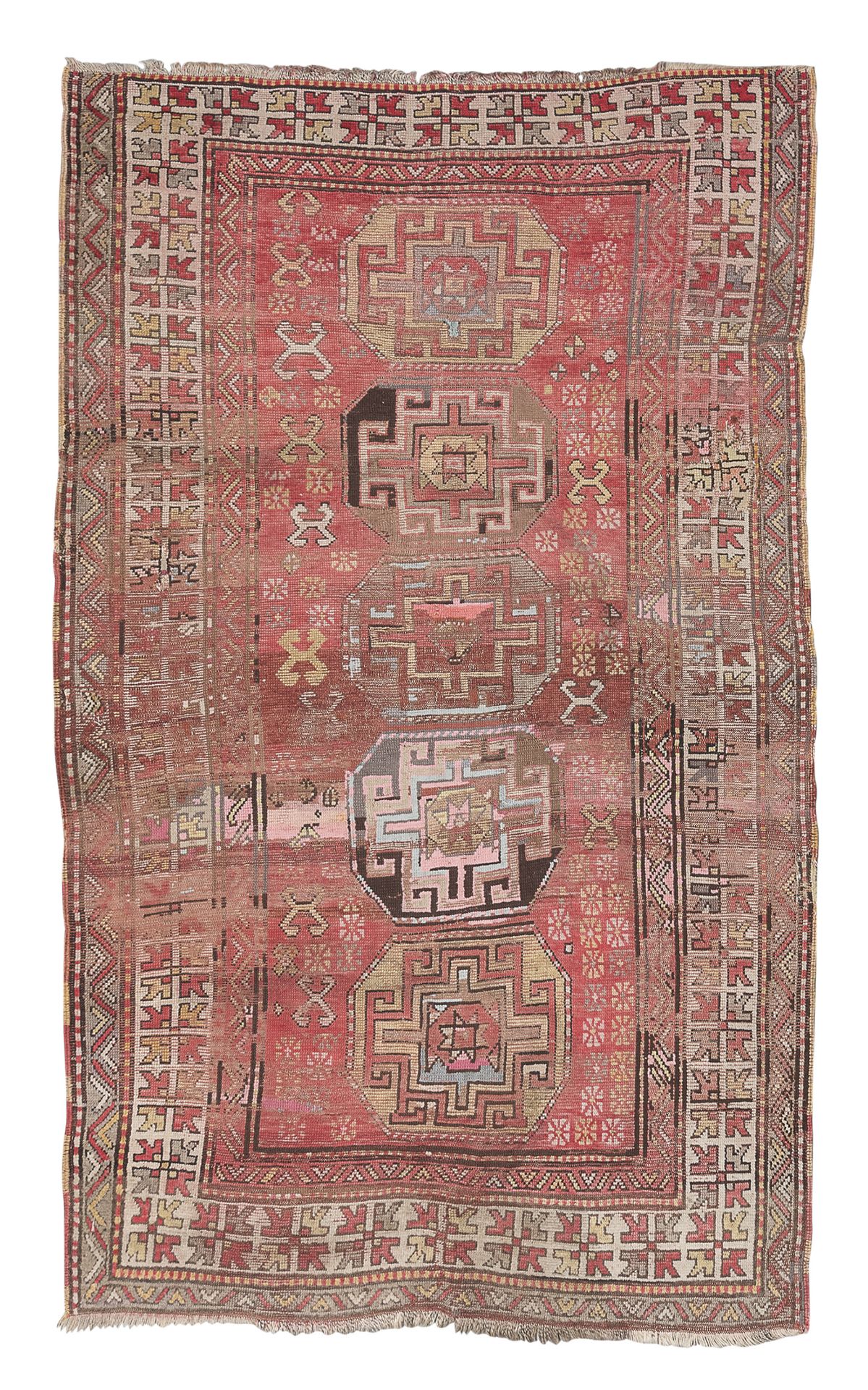 KAZAK CARPET WITH POLYGON 19TH CENTURY