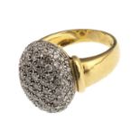 GOLD RING WITH DIAMOND PAVE