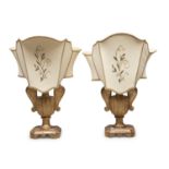 PAIR OF PORTAPALME ADAPTED TO LAMPS IN GILTWOOD 18TH CENTURY