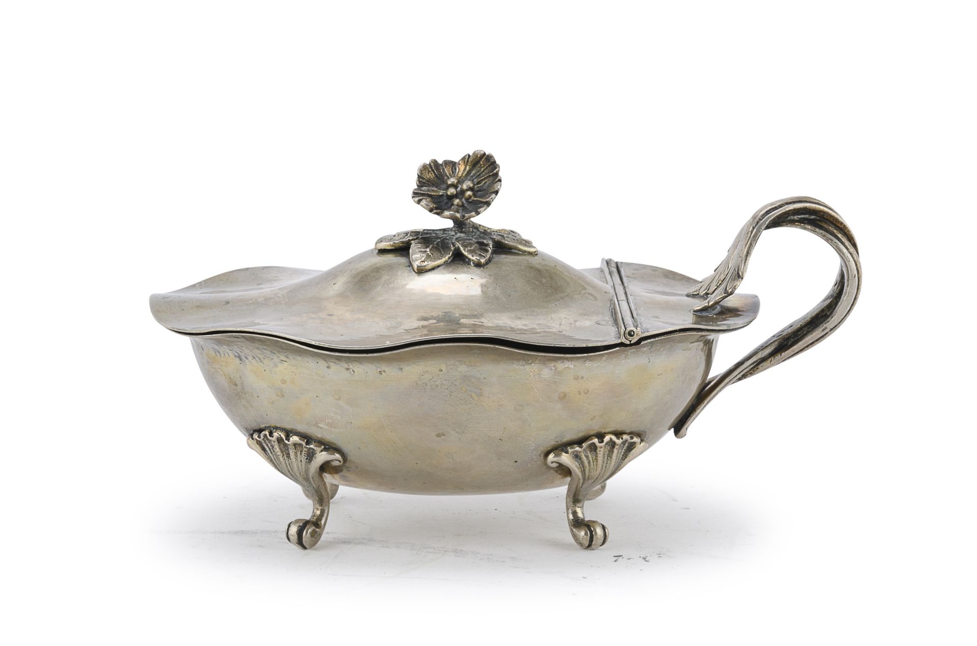 SILVER CHEESE BOWL, ITALY 1950 ca.