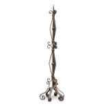 FLOOR CANDLESTICK IN WROUGHT IRON UMBRIA 19TH CENTURY