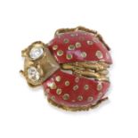 GILT METAL BROOCH HATTIE CARNEGIE 1960s