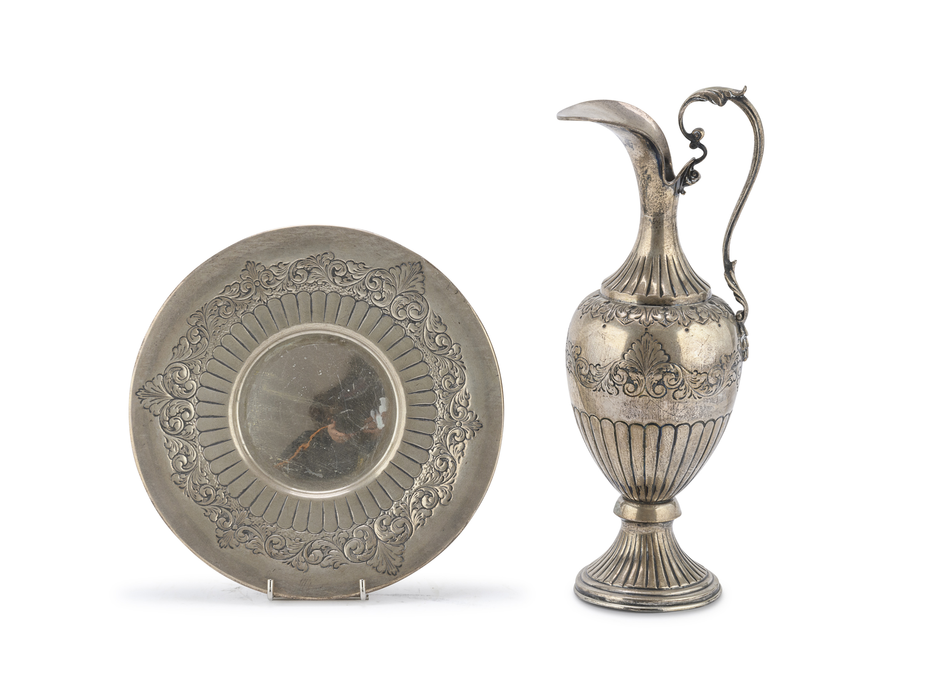 SILVER PITCHER WITH SAUCER PALERMO 1970 ca. - Image 2 of 2
