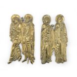 PAIR OF GILT BRONZE FRIEZES 19TH CENTURY