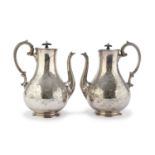 PAIR OF SHEFFIELD TEAPOTS PROBABLY UK EARLY 20TH CENTURY