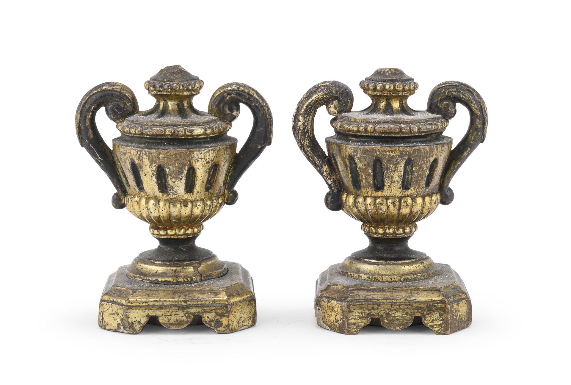 PAIR OF SMALL PORTAPALME ADAPTED TO LAMPS LATE 18TH CENTURY