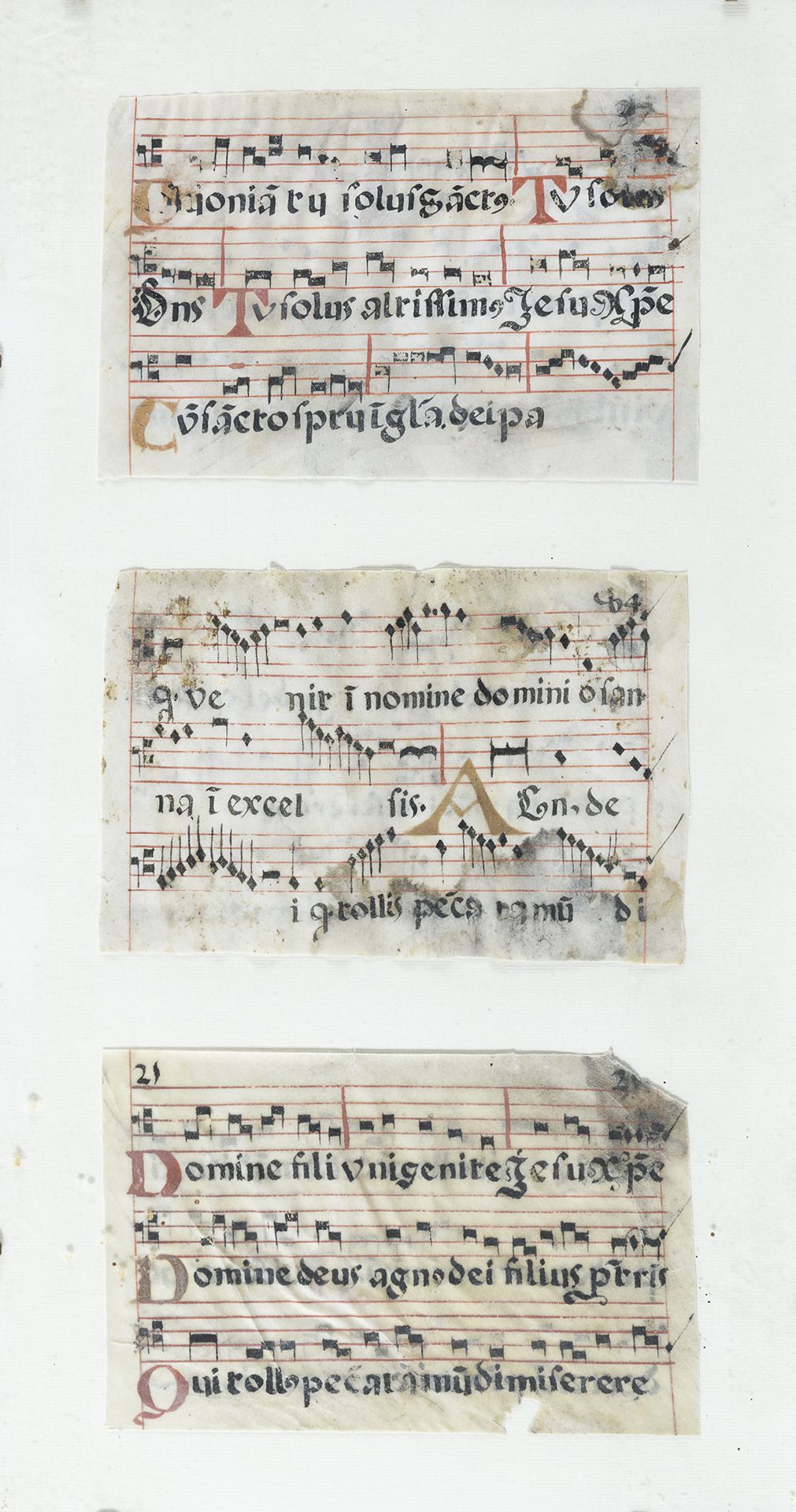 THREE MINIATED PAGES 17TH CENTURY