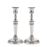 WONDERFUL PAIR OF SILVER CANDLESTICKS TURIN 1820 ca.