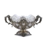 SILVER AND CRYSTAL CENTERPIECE GERMANY END 19TH CENTURY