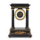 TEMPLE SHAPED CLOCK 19TH CENTURY