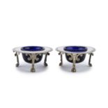 PAIR OF SALT CELLARS IN SHEFFIELD ENGLAND EARLY 20TH CENTURY
