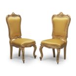 PAIR OF GILTWOOD CHAIRS ROME 18TH CENTURY