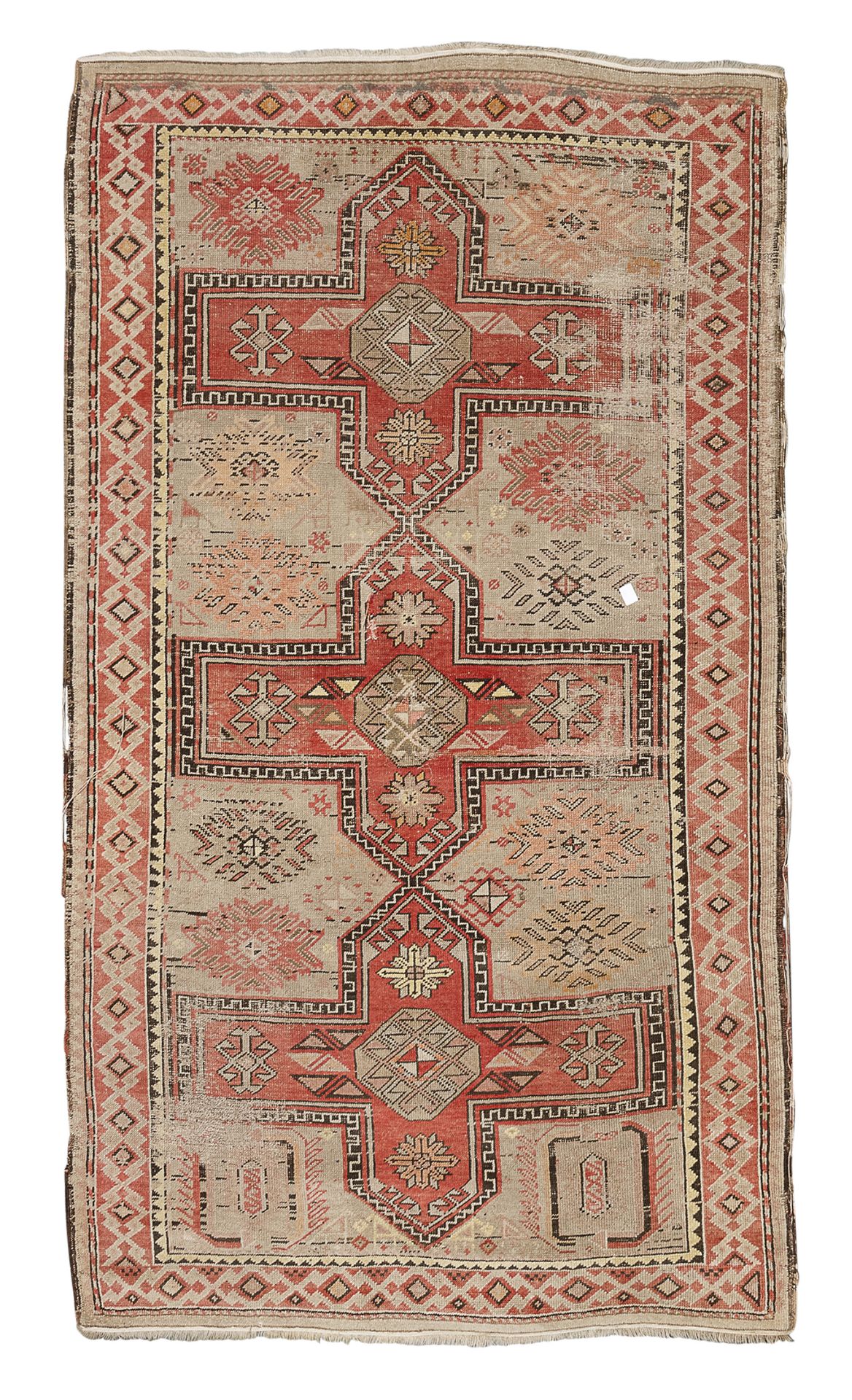 RARE CAUCASIAN MOGAN CARPET END OF 19TH CENTURY