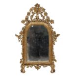 BEAUTIFUL GILTWOOD MIRROR GENOA END OF THE 19TH CENTURY