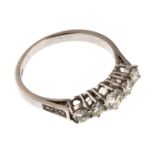 WHITE GOLD RIVIERE RING WIHT DIAMONDS