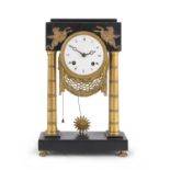 TEMPLE SHAPED TABLE CLOCK EMPIRE PERIOD