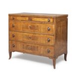 BEAUTIFUL CHERRY AND WALNUT COMMODE EMILIA END OF THE 18TH CENTURY