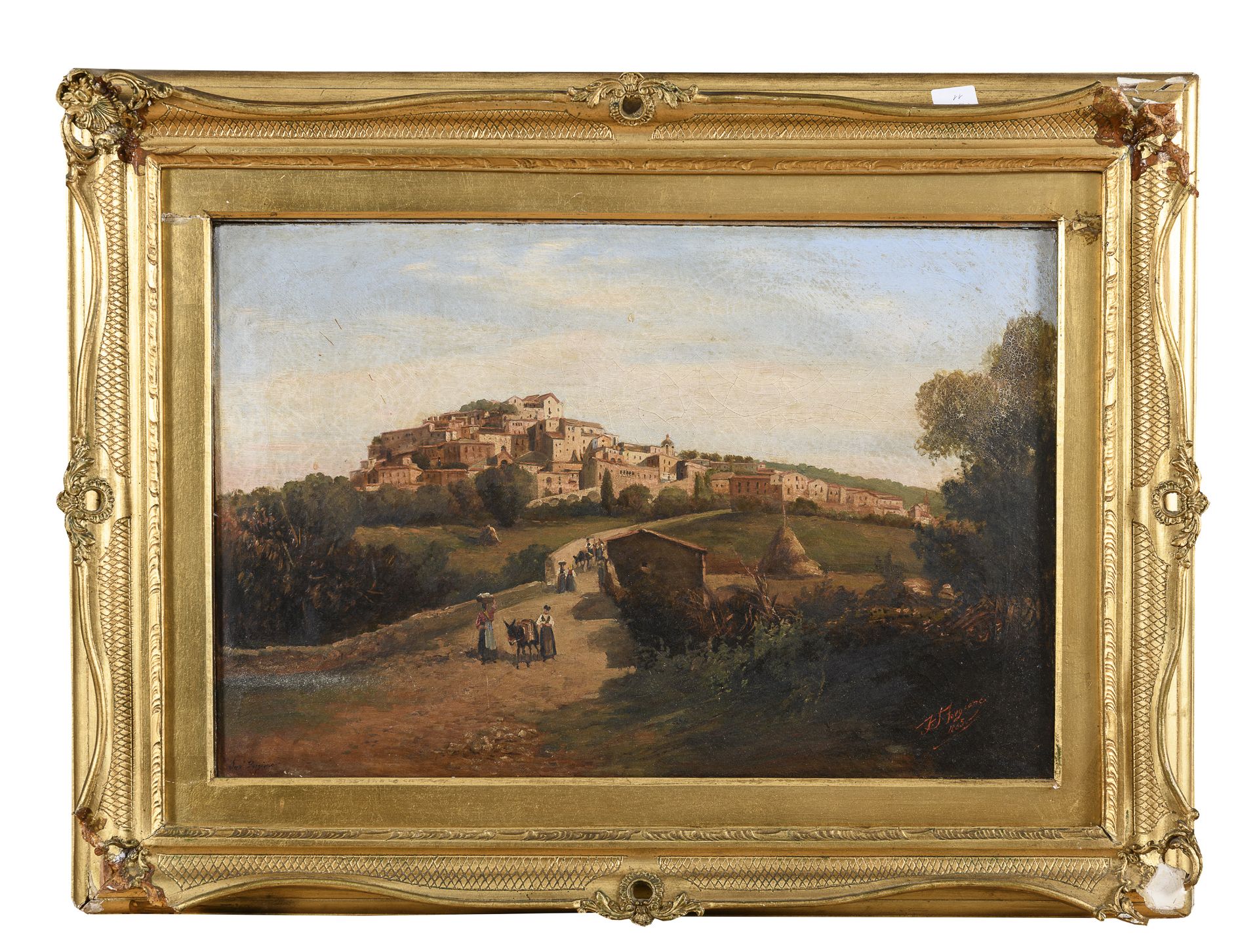 OIL PAINTING BY FJ FORGIONE 19TH CENTURY