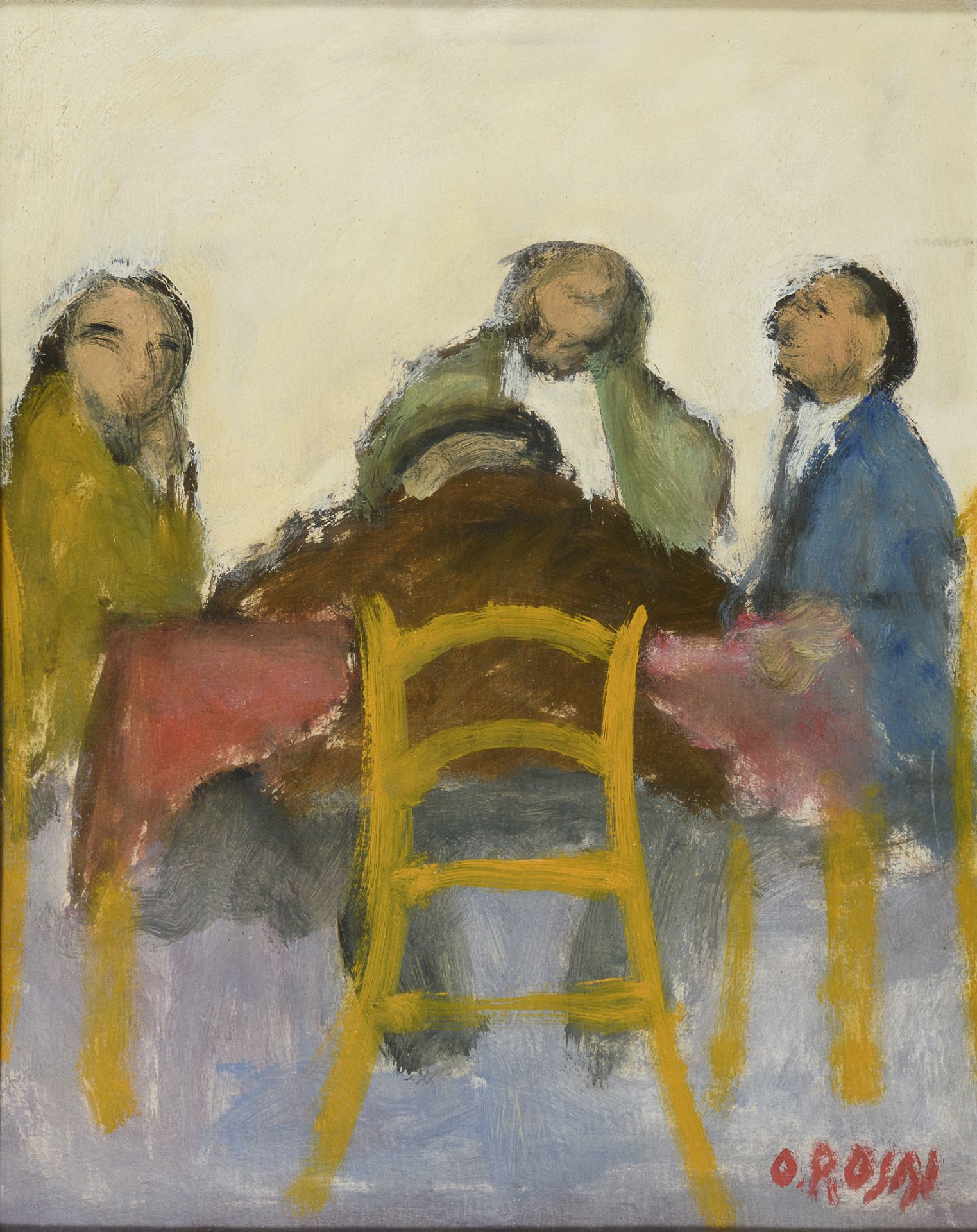 OIL PAINTING BY OTTONE ROSAI 1956